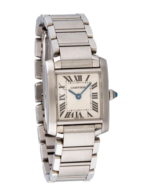 cartier tank bracelet cuir|cartier tank française watch.